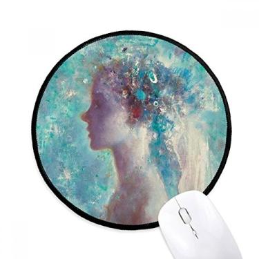 Imagem de Mouse pad Appoggiatura XJJ para pintura a óleo de mesa escritório tapete redondo para computador