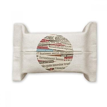 Imagem de Bolsa de linho de algodão com estampa de veias de texto