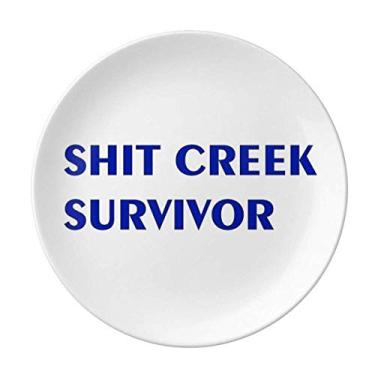 Imagem de Shit Creek Prato decorativo de porcelana Salver Prato de jantar