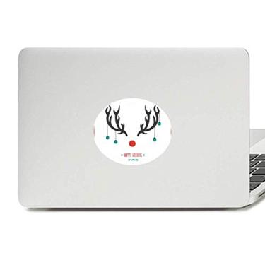 Imagem de Adesivo de vinil com estampa de chifres de Natal com estampa de chifres de Natal para notebook e notebook