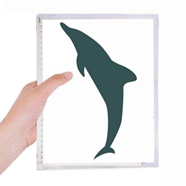 Imagem de Caderno de golfinhos em folhas soltas Blue Ocean Friendly Streamline Diário de papelaria recarregável
