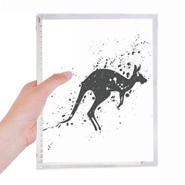 Imagem de Caderno Canguru Mexicano Simples Preto e Branco Folhas Soltas Diário Recarregável Papelaria