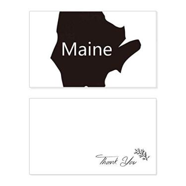 Imagem de Mapa dos EUA Maine America Contorno do cartão de agradecimento aniversário aniversário saudação casamento agradecimento