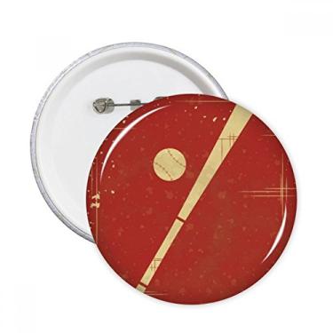 Imagem de Ilustração de beisebol esportivo padrão vermelho pinos redondos distintivo decoração roupas 5 peças presente