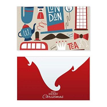 Imagem de Big Ben Ben, ônibus britânico, bandeira da Inglaterra, feriado, feriado, cartão de felicitações, mensagem de Natal