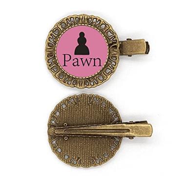 Imagem de Broche de cabelo Black Word Chess Game Grampo de cabelo