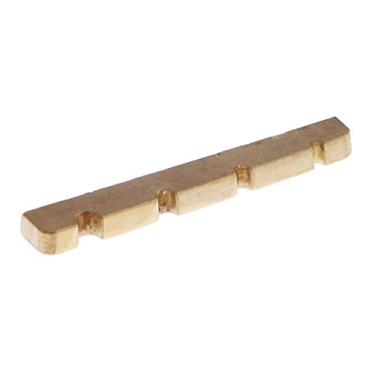 Imagem de Ponte de latão de substituição para guitarra, porca superior esculpida dourada para contrabaixo de 4 cordas - 42 x 3 mm
