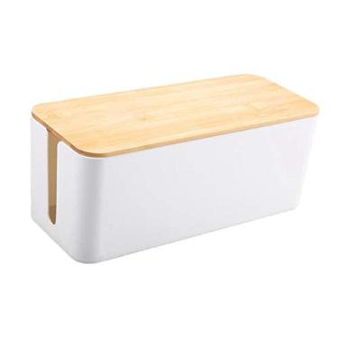 Imagem de Baoblaze Power de Gerenciamento de Cabo Tiras Hider Corretivo, para Hub USB Secretária de, Branco S