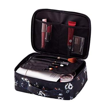 Imagem de Grey990 Bolsa de armazenamento de necessidades diárias, bolsa de armazenamento portátil dobrável com estampa floral para pincéis de maquiagem, bolsa de cosméticos, Número 4,