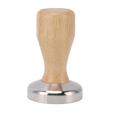 Imagem de Tamper de café, Adulteração de café Expresso, Base de Aço Inoxidável 304 para Grãos de café Em pó Martelo Com Cabo de Madeira para Fazer café Em Casa, Cafeterias e Cafés (58MM)