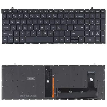 Imagem de Yuchao Teclados de substituição Para HP Probook 450 G9 455 G9 455R G9 HSN-Q34C-4 Us versão do teclado com luz de fundo Acessórios para computador