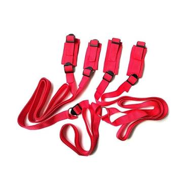 Imagem de Brinquedos Sexuais Casais Algemas Corda de Restrições Sob a Cama Erótico (Vermelho)