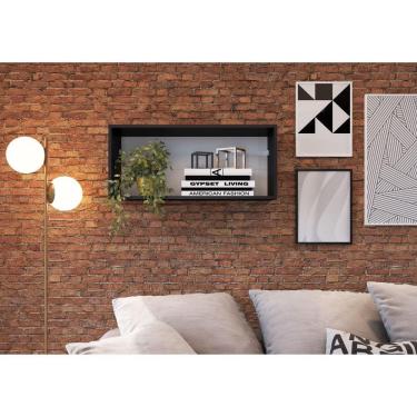 Imagem de Nicho de Parede Horizontal Organizador Multiuso Funcionale Art in Móveis Preto