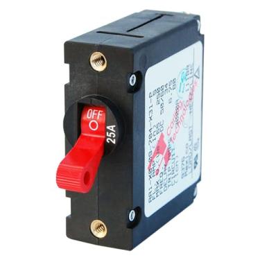 Imagem de Disjuntores de circuito de mastro único Blue Sea Systems Série A, 25 A, Vermelho, 25 Amp