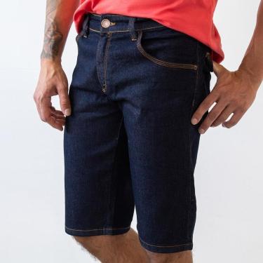 Imagem de Bermuda Masculina Jeans Slim Elastano Azul Dark Anticorpus-Masculino