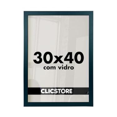 Imagem de Moldura 30x40 Foto Quadro Vidro Poster Diplomas Porta Retrato Certificado Fotografia Parede Madeira Cartazes Cursos MDF