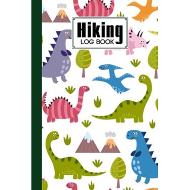 Imagem de Hiking Logbook: Hiking Journal for Mountain Climbing and Hiking Enthusiasts, Hiking Log Book, Hiking Gifts | 121 Pages, Size 6" x 9" | Dinosaurs Cover Design by Philipp JanBen