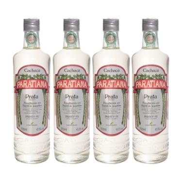 Imagem de Kit 4 Cachaças Prata Paratiana 700 ml Artesanal Premium Premiada Paraty Destilada Presente Natal Drink Pinga Envelhecida Premium