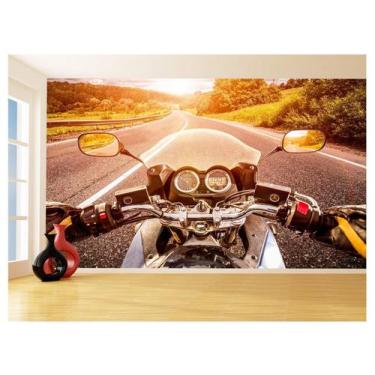 Imagem de Papel De Parede 3D Moto Esporte Viagem Estrada 3,5M Bkm85 - Você Decor