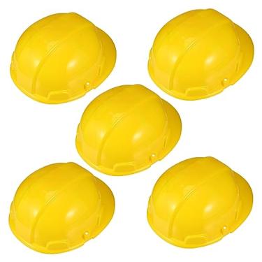 Imagem de Cabilock Chapéu Duro De Construção 5 Peças Chapéus De Festa Engraçados Plástico Macio Amarelo Chapéu De Festa Brinquedo De Plástico Construção Chapéus Tema Favor Bonés