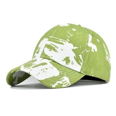 Imagem de HDiGit Boné de beisebol masculino chapéu de sol de algodão moderno tie-dye boné esportivo unissex, Verde, G