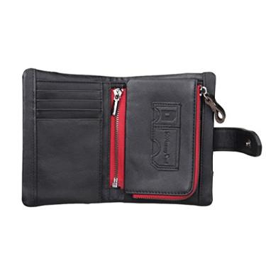 Imagem de Carteira masculina de couro, porta-cartão de crédito, bolso para moedas, carteira com proteção RFID, B, tamanho �nico