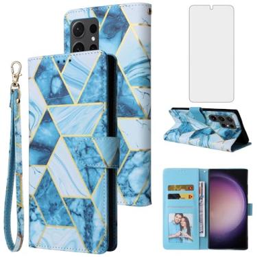 Imagem de Asuwish Compatível com Samsung Galaxy S24 Ultra 5G capa carteira de vidro temperado protetor de tela de couro flip suporte suporte acessórios celulares capas de telefone para SS24Ultra 24S S 24