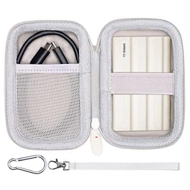 Imagem de LTGEM Capa para Samsung T7 Shield 1TB 2TB SSD Portátil SSD Externo Solid State Drive - Bolsa de Armazenamento de Capa Protetora Rígida, Bege