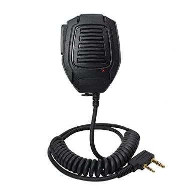 Imagem de HYSHIKRA Microfone de mão, alto-falante de ombro com PTT para BaoFeng UV-5R 5RA 5RB 5RC 5RD 5RE 5REPLUS 3R+ Kenwood Retevis acessórios de rádio bidirecional