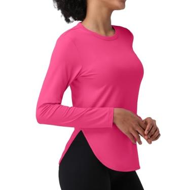 Imagem de Pioneer Camp Camisetas femininas de manga comprida FPS 50+ proteção UV, leve, secagem rápida para caminhadas, corrida e treino, Vermelho rosa, G