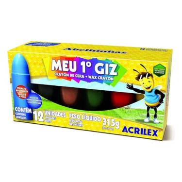 Imagem de Meu Primeiro Giz com 12 Cores, Acrilex, 095120000, Multicor