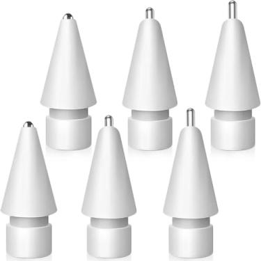 Imagem de Conjunto de 6 Pontas Atualizadas de Metal para Apple Pencil 1ª/2ª Geração e USB-C