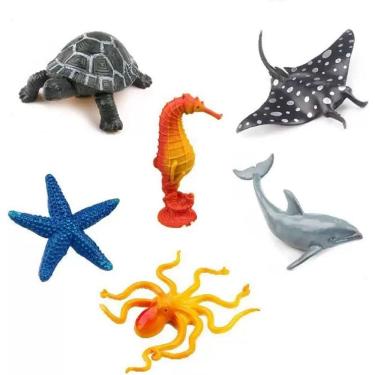 Imagem de Kit 6 Animais Marinhos Tartaruga E Golfinho 0890 Shiny Toys