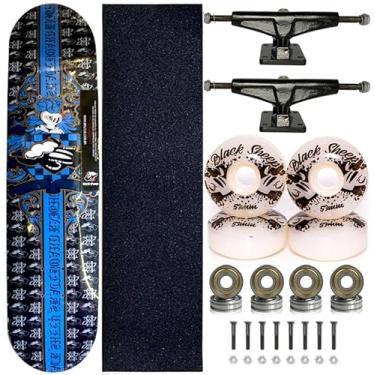 Imagem de Black Sheep, Skate Completo Shape Marfim Black Sheep 8.0 Blue Brasão