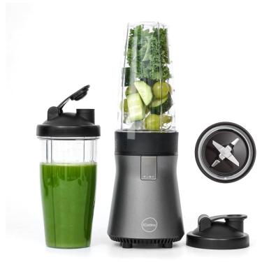 Imagem de Liquidificador para Vitaminas com 2 Copos de 830mL e Tampa, 110V 500W, iCucina, Cinza