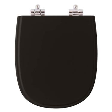Imagem de Assento Sanitario Poliester Com Amortecedor Sabatini Preto Para Vaso Icasa
