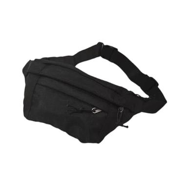 Imagem de Pochete Grande Bolsa Transversal Ajustável Lisa Dinheiro Celular (Preto)