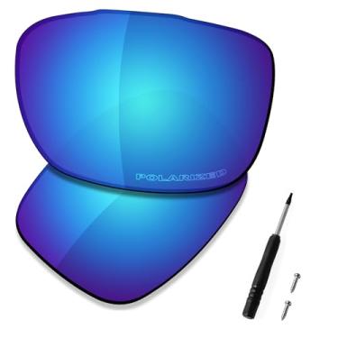 Imagem de SAUCER Lentes de substituição premium para óculos de sol Oakley TwoFace OO9189 | TwoFace Low Bridge Fit OO9256 High Defense - Azul Glacier Polarizado