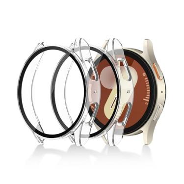Imagem de Seltureone Pacote com 2 capas de relógio com protetor de tela compatível com Samsung Galaxy Watch 7 de 40 mm, PC rígido [antiarranhões][antipoeira] Capa protetora completa de 360° para Samsung Galaxy