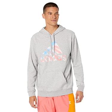 Imagem de adidas Americana Badge of Sport Hoodie Medium Grey Heather LG