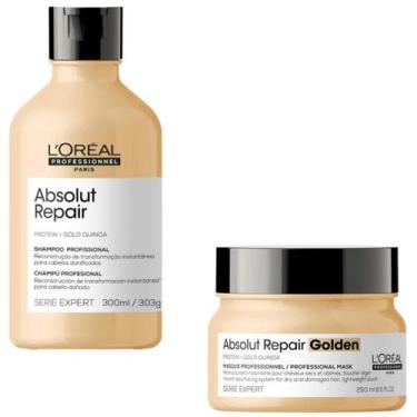 Imagem de Shampoo 300ml Máscara Light 250ml Loreal Absolut Repair - Alfaparf