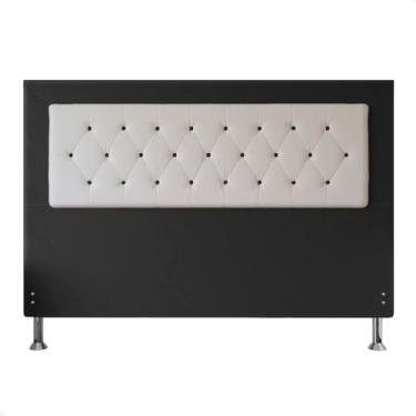 Imagem de Cabeceira King Casal 1,95m Cama Box Estofada Quarto Havana (Suede preto)