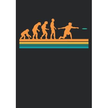 Imagem de Notizbuch A5 dotted, gepunktet, punktiert mit Softcover Design: Disc Golf Ultimate Frisbee Vintage Retro Discgolf: 120 dotted (Punktgitter) DIN A5 Seiten