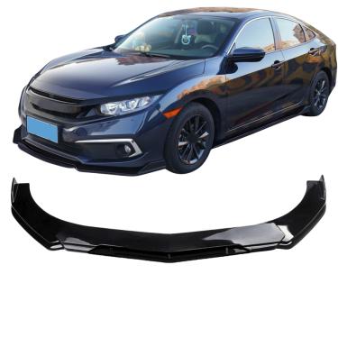 Imagem de Saia Frontal Universal Ajustável Black Piano Carro Para-Choq