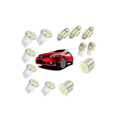 Imagem de Kit Lâmpadas Led Super Branca Honda New Civic 2007 A 2011 - Blue Lion