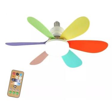Imagem de Lampada Integrada Ventilador 30W Com Controle De Teto Bocal 2em1 - FAN
