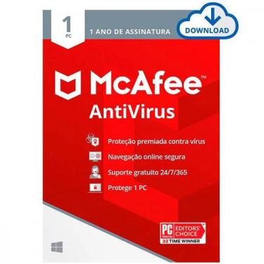 Imagem de Licença McAfee Antivirus - MACF0001-BOX, Vermelho