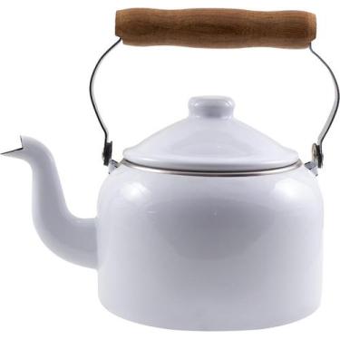 Imagem de Chaleira Tradicional 16 Esmaltada 1800 ml Ewel - Linha Mãe Agata, Bran