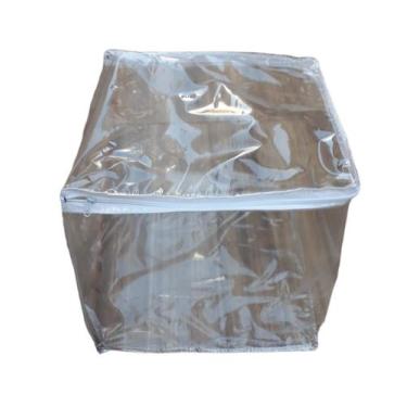 Imagem de Kit 05 Saco Organizador 38 x 50 x 38 Closet p/ Edredon e Cobertor C/ Z