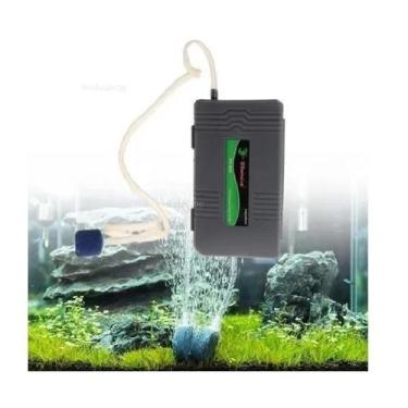 Imagem de Bomba De Ar Oxigênio Portátil Aquário Pesca 2.5W A Pilhas - Cmik - Oem
